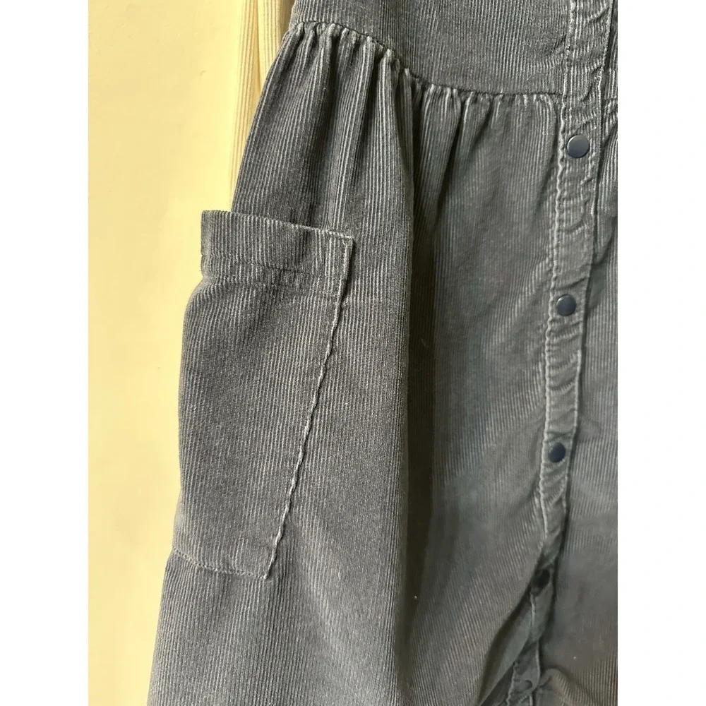 Old Navy Toddler Girls Corduroy Dress Set 5T Dusk Navy Pinafore Jumper 2-Pc Fall
